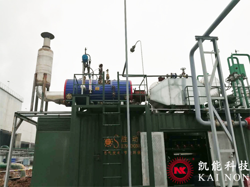 600kW發(fā)電機(jī)組余熱鍋爐余熱回收現(xiàn)場